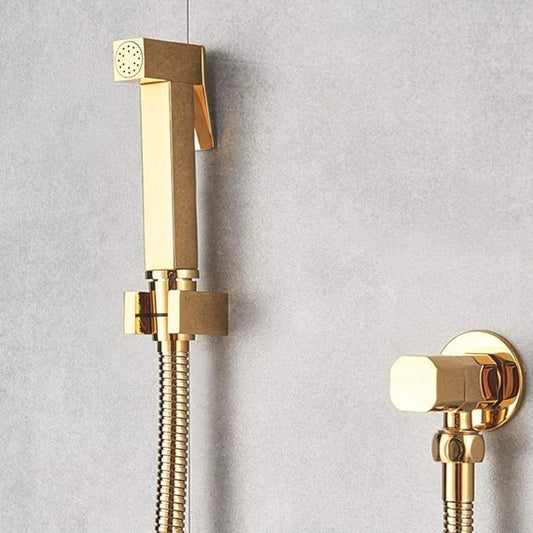 Pulvérisateur de bidet à main pour toilette, pulvérisateur de bidet en laiton massif doré, eau froide simple, douche de bidet de salle de bain, pulvérisateurs de couches en tissu pour bébé