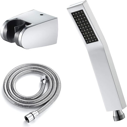 Pommeau de Douche avec Tuyau Douchette à Main Economie D'eau Laiton Pomme de Douche à Main Anti Calcaire Tête de Douche avec Sortie d'eau en Silicone