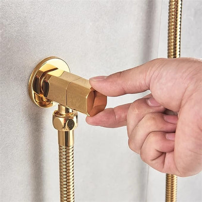 Pulvérisateur de bidet à main pour toilette, pulvérisateur de bidet en laiton massif doré, eau froide simple, douche de bidet de salle de bain, pulvérisateurs de couches en tissu pour bébé