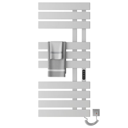 Sèche-serviette électrique, 500x1100mm Chauffe Serviette Thermostatique Intelligent, Mural Radiateur Salle de Bain, Serviettes Chauffant Seche, économie d'énergie,Affichage LED
