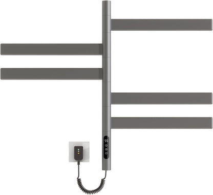 OihPaw Sèche-serviette électrique,Rotation à 180° Porte-Serviettes électrique, 675x450mm, Serviette Murale Intelligent à Température Constante, Chauffe-Serviettes - G68