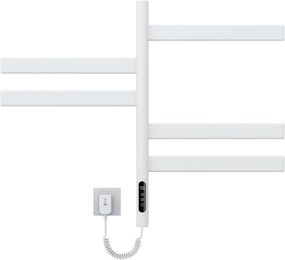 OihPaw Sèche-serviette électrique,Rotation à 180° Porte-Serviettes électrique, 675x450mm, Serviette Murale Intelligent à Température Constante, Chauffe-Serviettes - G68
