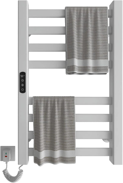 OihPaw Sèche-serviette électrique,450x700mm Porte Serviettes Chauffant Porte-Serviettes électrique Intelligent Radiateur Porte-Serviettes, Chauffage en Fibre de Carbone