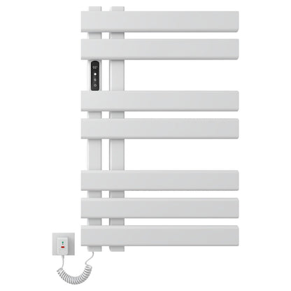 OihPaw Sèche-serviette électrique,450x720mm Radiateur Seche Serviette Salle de Bain, Affichage LED, économie d'énergie, avec Minuterie&Température Ajustable - R530