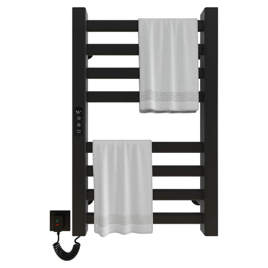 OihPaw Sèche-serviette électrique,450x700mm Porte Serviettes Chauffant Porte-Serviettes électrique Intelligent Radiateur Porte-Serviettes, Chauffage en Fibre de Carbone