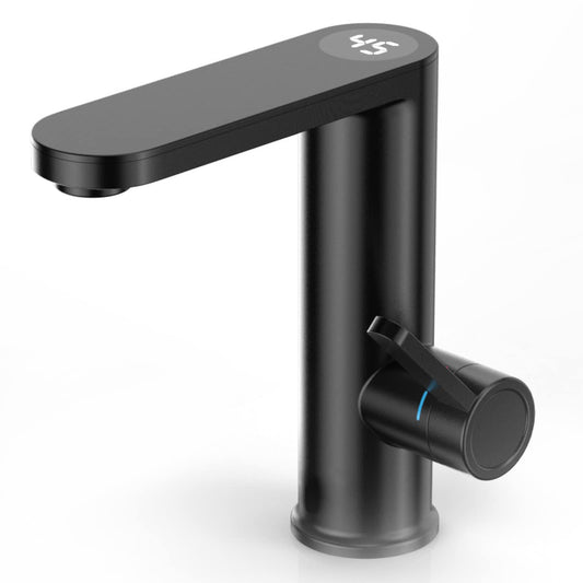 Robinet électrique Eau Chaude 3,2 kW 220V Robinet D'eau Chaude Instantané ABS Noire Robinet Chauffant Instantané avec Affichage de la Température LED, Pour Cuisine, Salle De Bain