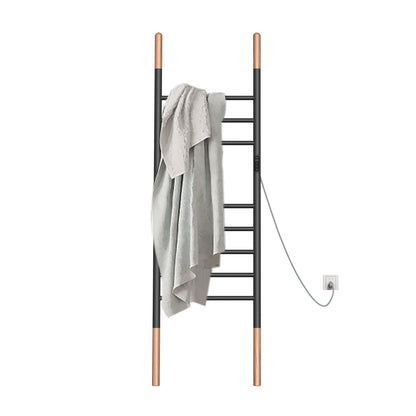 Sèche Serviettes Électrique Porte-Serviettes sur Pied, 150 * 45CM, 110W Porte Chauffe Serviettes Intelligent avec Minuterie Température Réglable, Échelle Porte Serviette Economie D'énergie