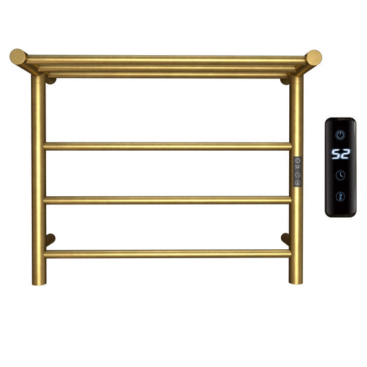 OihPaw Sèche-Serviette Électrique Or, 45 W Chauffe-Serviettes 612×500 mm WiFi Intelligent Porte-Serviettes Chauffant Électrique Mural Commande Tactile à LED