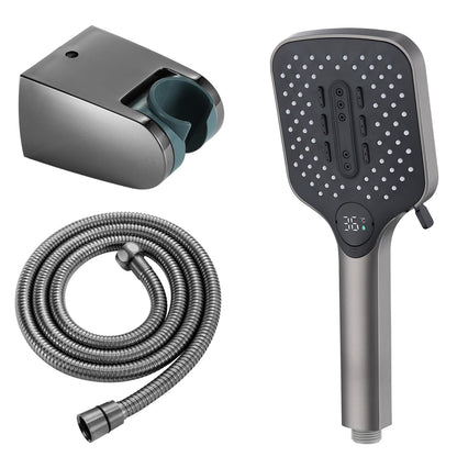 Pommeau de Douche avec 3 Modes, Haute Pression Douchette à Main Anti Calcaire Pommeau Douche Economie Deau Pommeau de Douche avec 1.5M Tuyau de Douche, Support de Douche (Gris Pistolet)