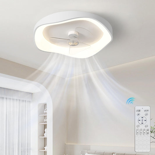Ventilateur Plafond avec Lumiere, Lustre Ventilateur de Plafond, 6 Vitesses Réversible Silencieux, Gradation 3 Couleurs et APP/Télécommande Minuteur, pour Chambre, Salon, Cuisine