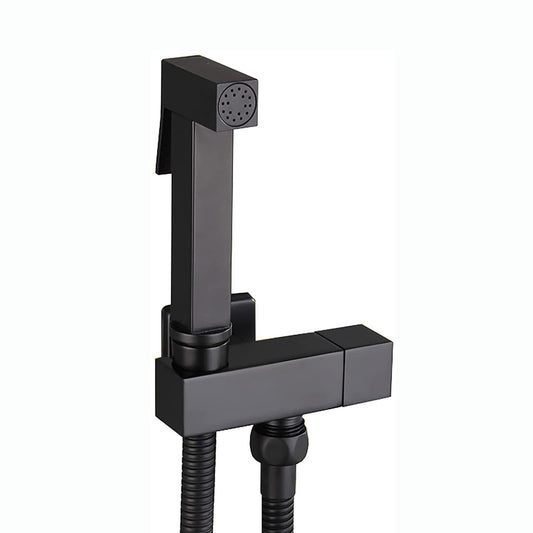 Pulvérisateur de Bidet, Noir Kit Douchette WC en Laiton Pulvérisateur de Bidet à Main Mural Pulvérisateur de Toilette pour Bidet pour l'hygiène Personnelle, le Nettoyage des Toilettes
