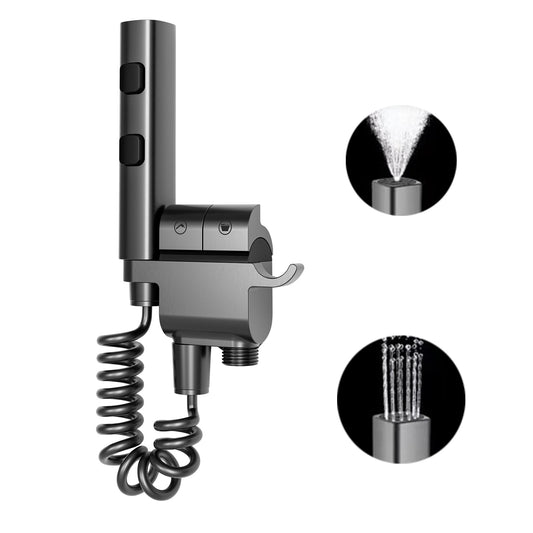 Kit Douchette Wc, Pulvérisateur De Douche, 2 Mode Pulverisateur a Main, Ensemble De Douche Bidet Avec 1-in-2-out Interrupteur À Double Commande Laiton Valve G1/2" Pour L'hygiène Personnelle