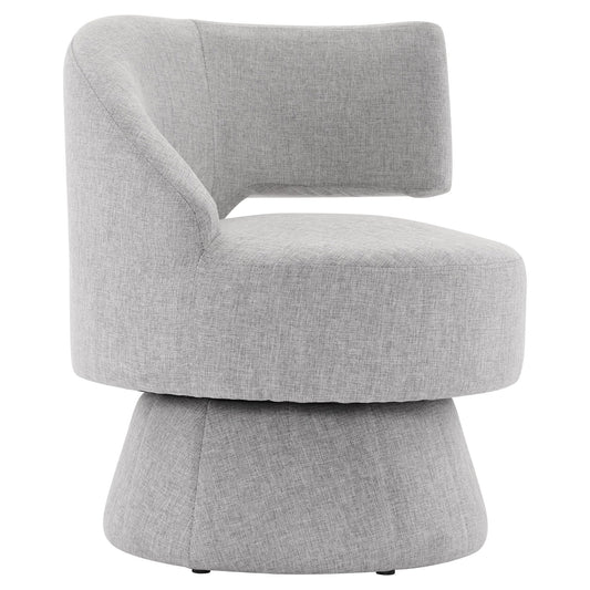 Gris Chaise de Pivotant, Fauteuil Crapaud utiliser Artisanat en Tissu, Fauteuil Salon Peut Pivoter à 360 Degrés, Conception simple Fauteuil Chambre Pivotant En Vigueur Chambre à Coucher, Salon,
