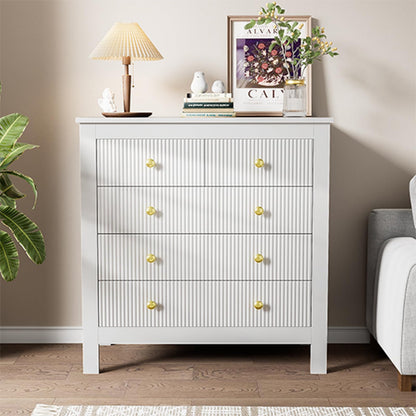 Peiaw Commode,Blanc bahut de Salle a Manger,Commode Verticale à 5 tiroirs,Commode avec poignées dorées, casier, Meuble à Chaussures 79 x 39.5 x 80.5 cm, adapté pour Balcon, Chambre et Bureau