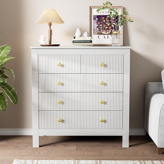 Peiaw Commode,Blanc bahut de Salle a Manger,Commode Verticale à 5 tiroirs,Commode avec poignées dorées, casier, Meuble à Chaussures 79 x 39.5 x 80.5 cm, adapté pour Balcon, Chambre et Bureau