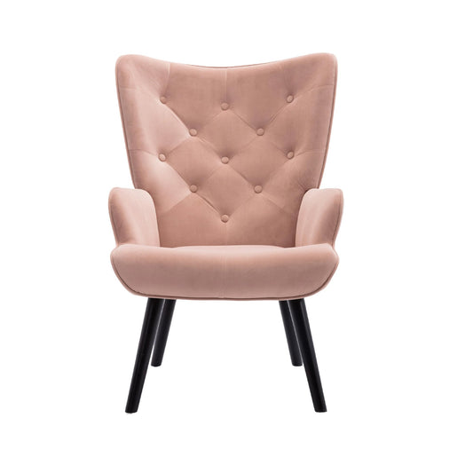 SHUGUANG Fauteuil Salon Confortable, Fauteuil Confortable Microsuède, Chaise Coiffeuse avec Cadre en Bois Massif, Style Rétro Médiéval Chaise de Lecture en Vigueur Chambre à Coucher, Salon