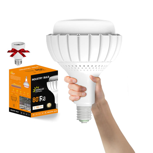 Ampoule LED E40 100W Blanc Naturel avec Adaptateur E27, Équivaut Ampoules à Incandescence 800W, 4000K 13000LM Ampoule éclairage Led Non Dimmable Lampe Industriel pour Garage Entrepôt Supermarché