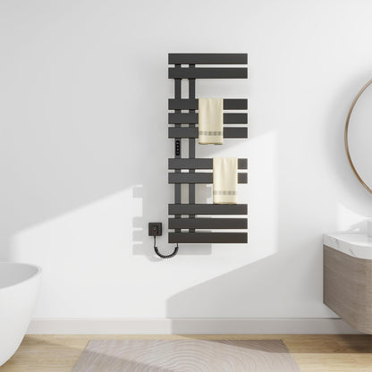 OihPaw Sèche-serviette électrique,Porte-Serviettes électrique, Chauffe-Serviettes Intelligent à Température Constante, Température Réglable - G576