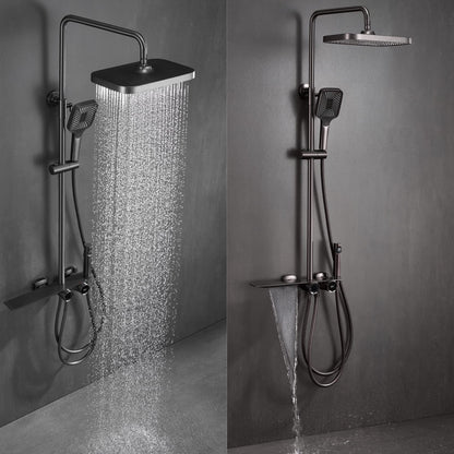 Colonne de Douche avec Mitigeur, Système de Douche avec Affichage Numérique LED Ensemble de Douche avec 32 * 20CM Pomme de Douche e Douchette à 3 Modes,Bec Baignoire