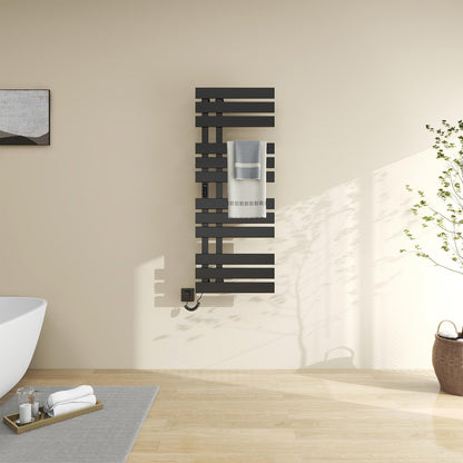 OihPaw Sèche serviette électrique,Porte-Serviettes électrique, Chauffe-Serviettes à thermostat Intelligent WiFi,Radiateur Salle de Bain - G574