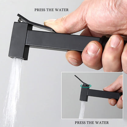 Pulvérisateur de Bidet, Noir Kit Douchette WC en Laiton Pulvérisateur de Bidet à Main Mural Pulvérisateur de Toilette pour Bidet pour l'hygiène Personnelle, le Nettoyage des Toilettes