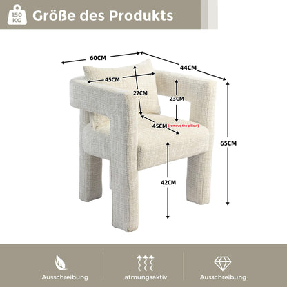 SHUGUANG Chenille Fauteuil de Loisirs, Fauteuil Salon Confortable Fauteuil Velours Utiliser Accoudoirs Creux, Chaise de Lecture avec Coussin Confortable en Vigueur Chambre à Coucher, Salon