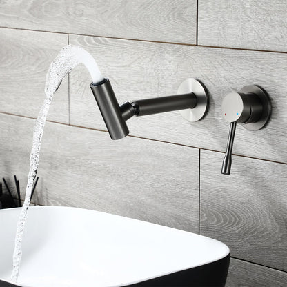 Robinet salle bain robinet lavabo avec design rotatif à 360°, économise 50%-60% d'eau, poignée unique mitigeur lavabo à eau chaude et froide,Convient au mitigeur de lavabo de salle de bain