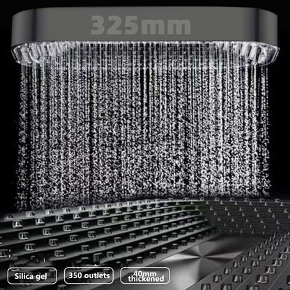 OihPaw Colonne De Douche Thermostatique avec Lumière Ambiante Systeme de Douche Hauteur Réglable pour Salle de Bain, Mitigeur Douche avec Douchette et Pommeau de Douche