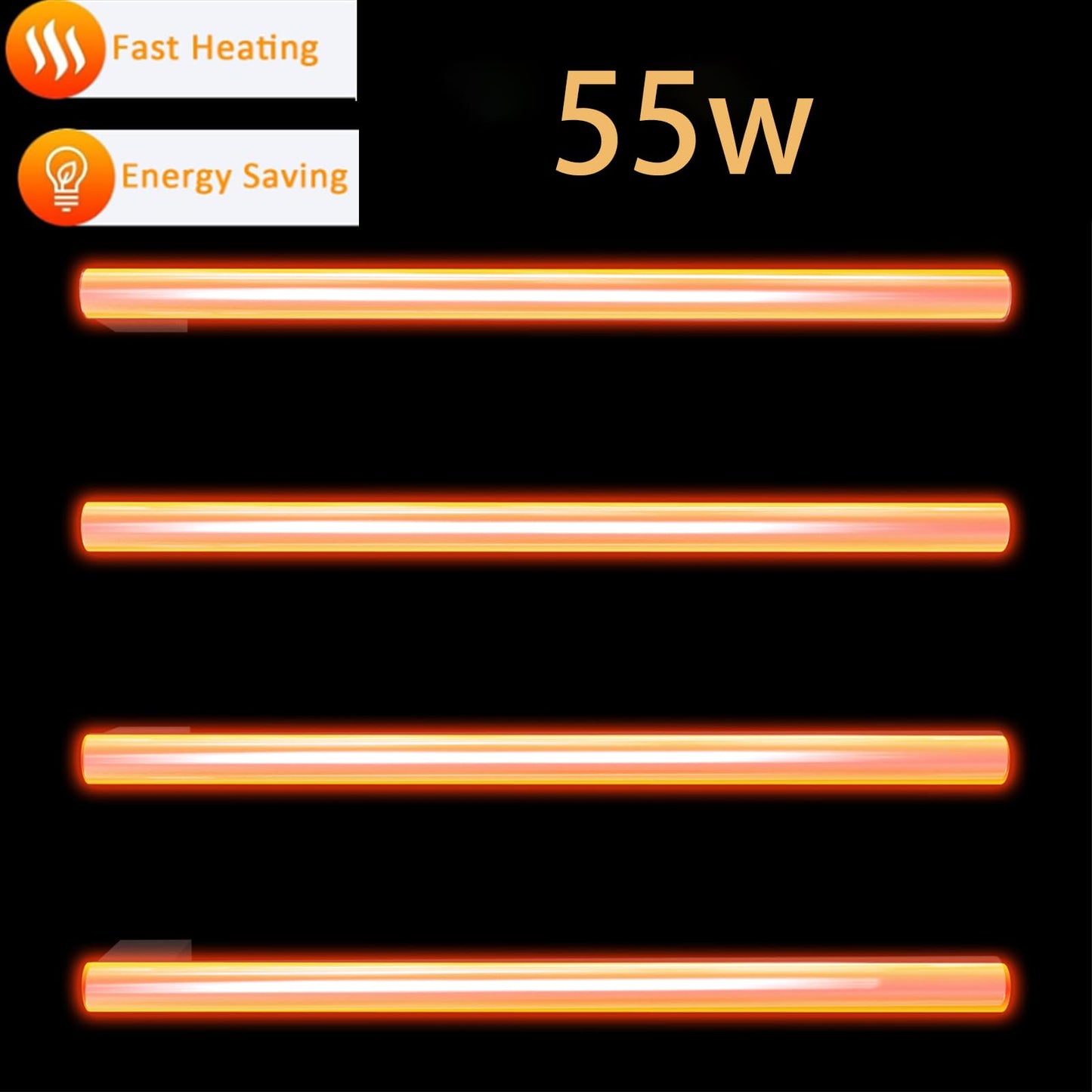 OihPaw Sèche-serviette électrique 55W Radiateur Porte-Serviettes 600×480mm avec, Affichage LED et minuterie Acier Inoxydable Porte Serviettes Electrique