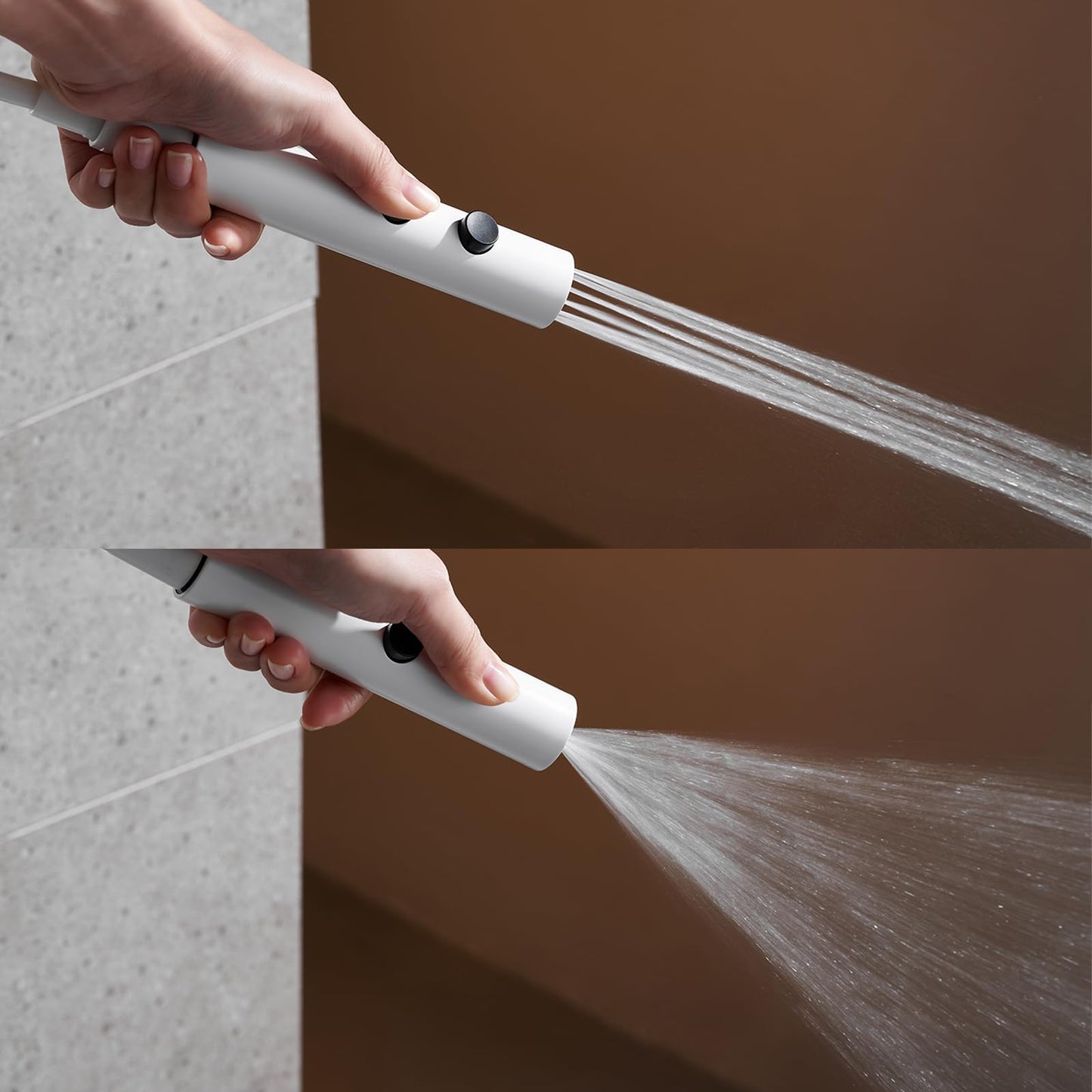 Colonne de Douche Thermostatique, Système de Douche avec Affichage Numérique LED Ensemble de Douche avec 32 * 20CM Pomme de Douche e Douchette à 3 Modes, Bec Baignoire, Bidet Douche (Blanc)