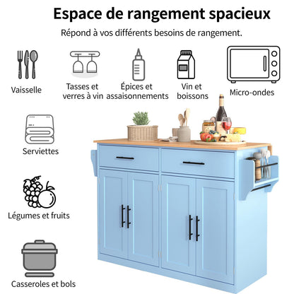 SHUGUANG Desserte de Cuisine, Meuble Cuisine Desserte, 120x46(70) x91 cm Ilot Cuisine avec Bureau Pliant, Rangement Cuisine avec roulettes et Pieds Interchangeables, pour Cuisine/Salle Manger