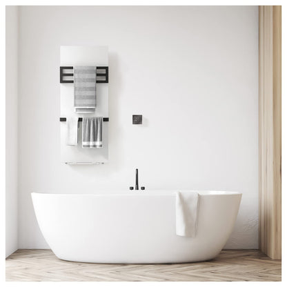OihPaw Sèche serviette électrique,Radiateur Soufflant 1100X450CM, Porte-Serviettes Chauffant Intelligent avec Minuterie, 4 Modes, 2 Fonctions Chauffe-Serviettes Chauffage Electrique