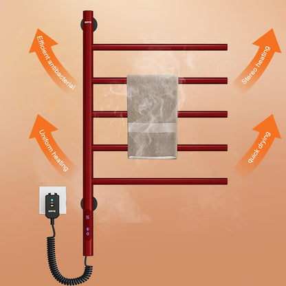 OihPaw Sèche-serviette électrique,Porte Serviette Electrique, 420x660mm,Rotation à 180°,Porte Serviettes Chauffant Chauffe Thermostatique Intelligent,économie d'énergie