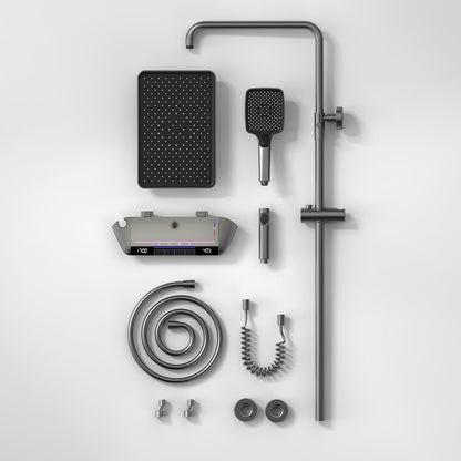 Colonne De Douche Avec Mitigeur Thermostatique Système De Douche Affichage Numérique LED Ensemble De Douche Avec Pommeau De Douche, Douchette, Bidet Douche, Robinet De Baignoire