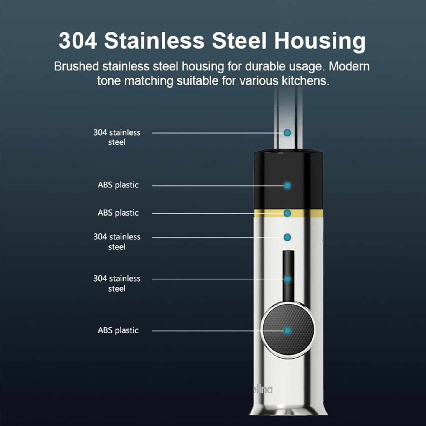 Robinet avec chauffe-eau instantané, 3200 W, robinet de chauffage électrique en acier inoxydable, robinet pivotant à 360°, affichage de la température LCD, mitigeur avec chauffe-eau instantané