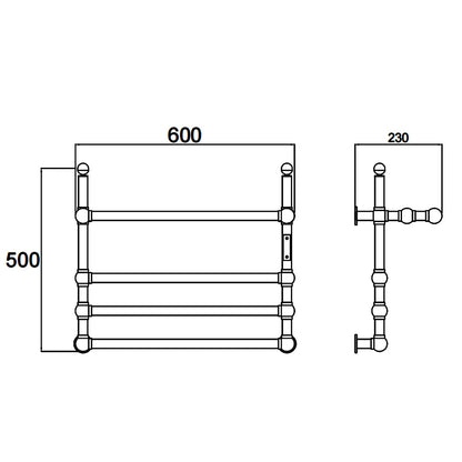 Seche Serviette Electrique,50 W Chauffe Serviette avec Minuterie (1 à 8 Heures) Et RéGlage De La TempéRature (30 à 60 °C),WiFi Intelligent SèChe,Commande Tactile LED Chauffe Serviette Salle De Bain