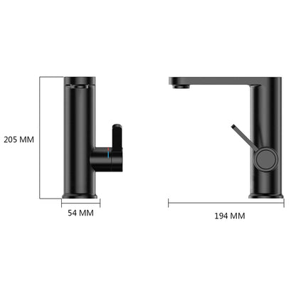 Robinet électrique Eau Chaude 3,2 kW 220V Robinet D'eau Chaude Instantané ABS Noire Robinet Chauffant Instantané avec Affichage de la Température LED, Pour Cuisine, Salle De Bain