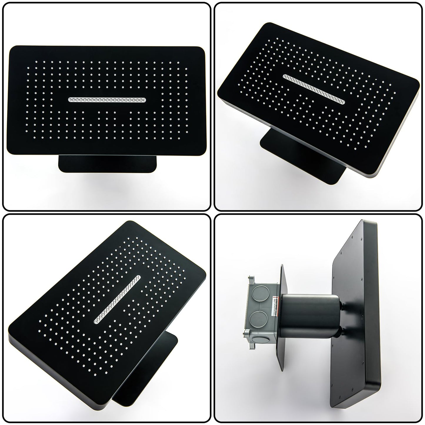 OihPaw Colonne de Douche Thermostatique Douche Encastrable Affichage Numérique Colonne de Douche Encastrable Noir Ensemble de Douche avec Pommeau de Douche,Douchette