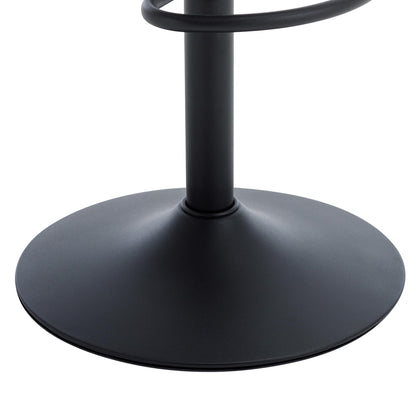 Tabouret Bar Velours Gris, Chaise de Bar lot de 2, Tabourets Réglables Hauteur (56-76 cm), Chaises Pétales avec Repose-pieds, Chaises de Loisirs Modernes, pour Restaurants, Cuisine, Comptoir, Taverne