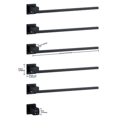 Schwarzer elektrischer Handtuchhalter, intelligenter WiFi-elektrischer Handtuchtrockner mit Timer, 45–60 °C, 5 Stangen, 180° drehbarer Handtuchwärmer, Heizkörper, Edelstahl, verkabelt, Wandmontage