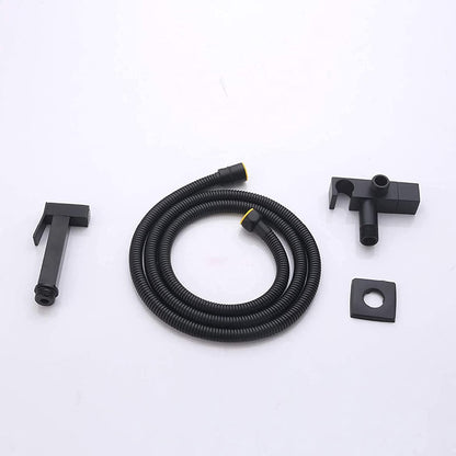 Pulvérisateur de Bidet, Noir Kit Douchette WC en Laiton Pulvérisateur de Bidet à Main Mural Pulvérisateur de Toilette pour Bidet pour l'hygiène Personnelle, le Nettoyage des Toilettes